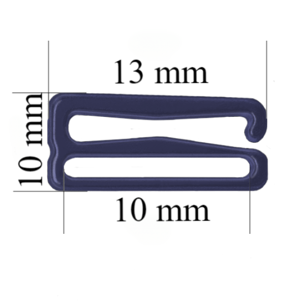 Cârlige pentru sutien 10 mm, culoare Albastru închis – 1000 buc.