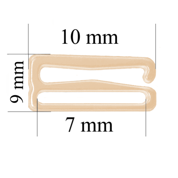Hooks for bra 7 mm, Beige color – 1000 pcs
