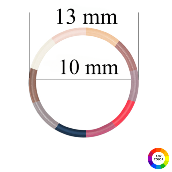 Argolas para lingerie 10 mm, Tingimento personalizado – 1000 un.