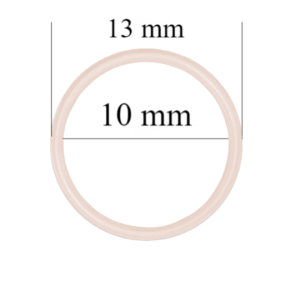 Argolas para lingerie 10 mm, cor Peônia prateada – 1000 un.