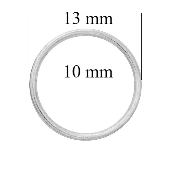 Argolas para lingerie 10 mm, cor Prata – 1000 un.