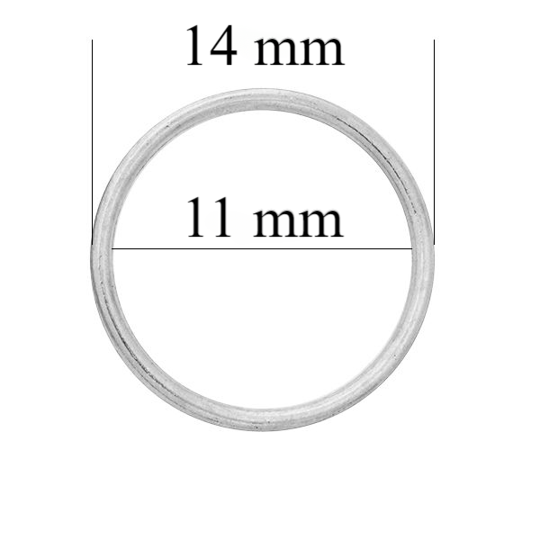 Anelli per reggiseno 11 mm, colore Argento – 1000 pz