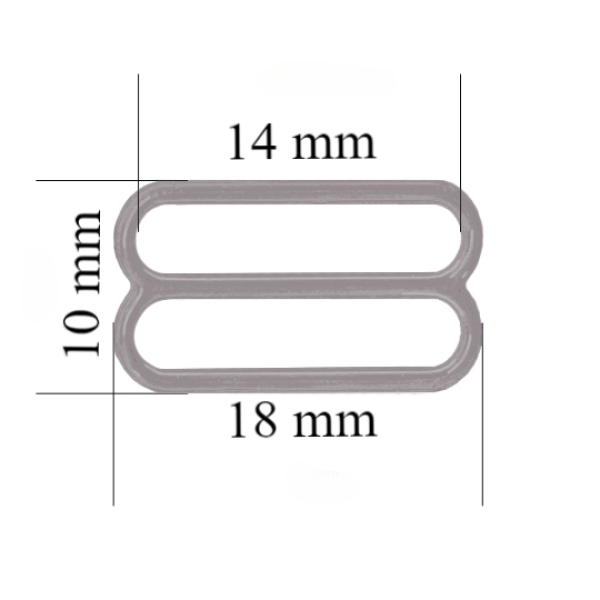 Sliders for bra 14 mm, Seagull color – 1000 pcs