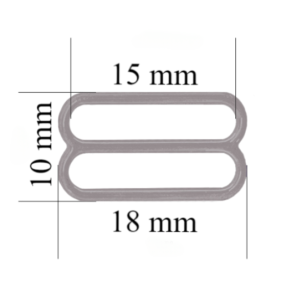 Sliders for bra 15 mm, Seagull color – 1000 pcs