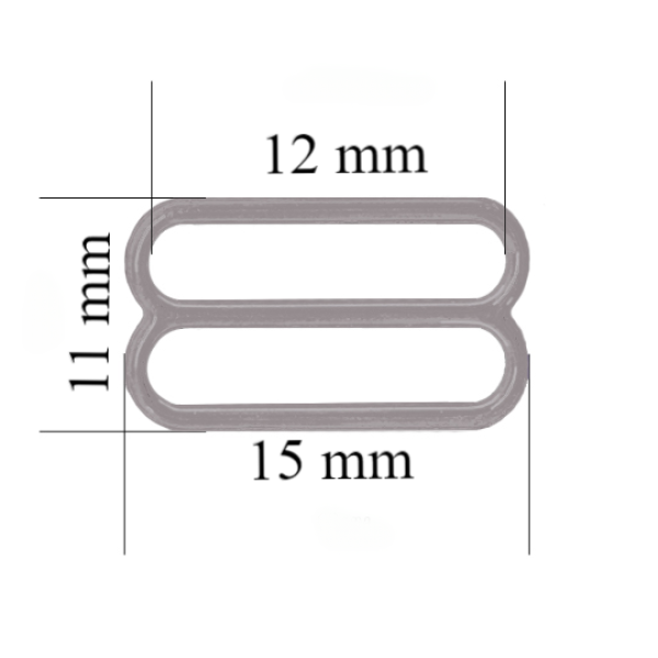 Sliders for bra 12 mm, Seagull color – 1000 pcs