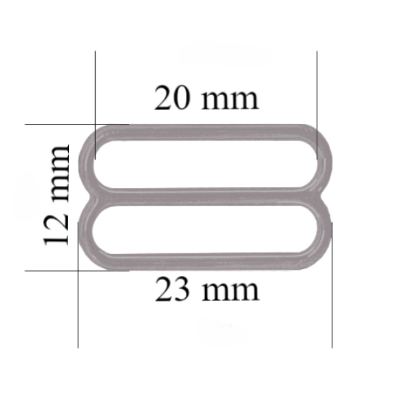 Sliders for bra 20 mm, Seagull color – 1000 pcs