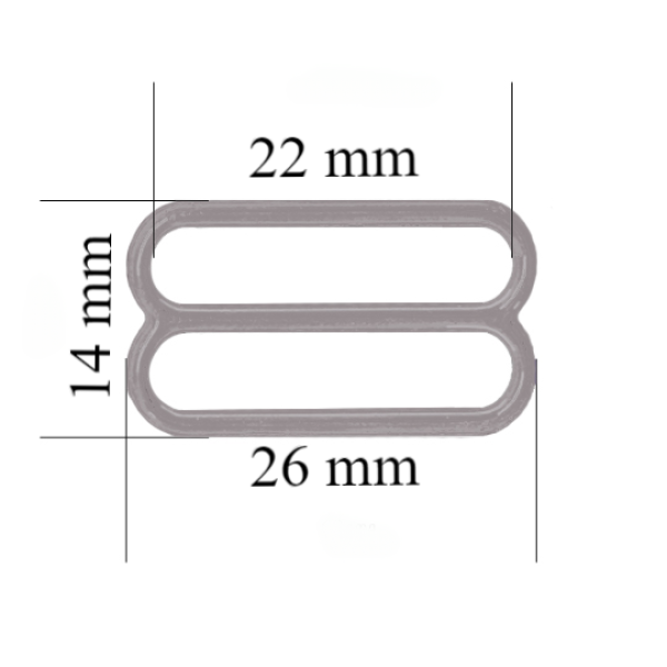 Sliders for bra 22 mm, Seagull color – 1000 pcs