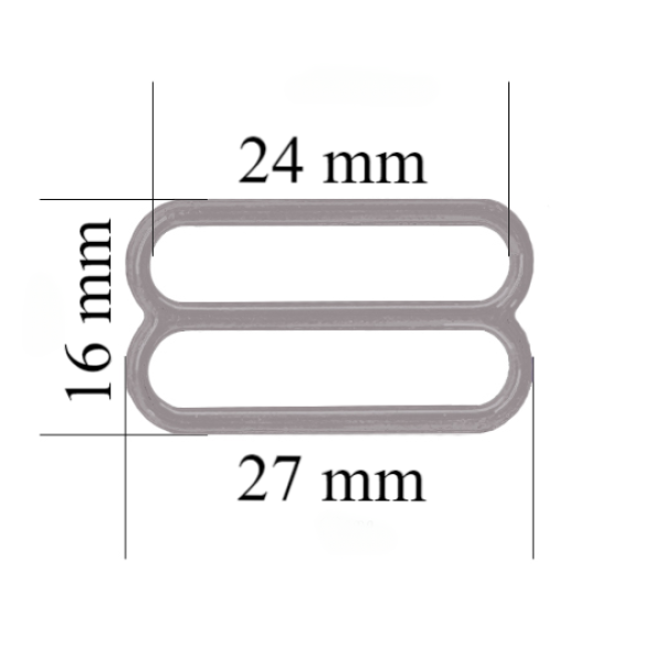 Sliders for bra 24 mm, Seagull color – 1000 pcs