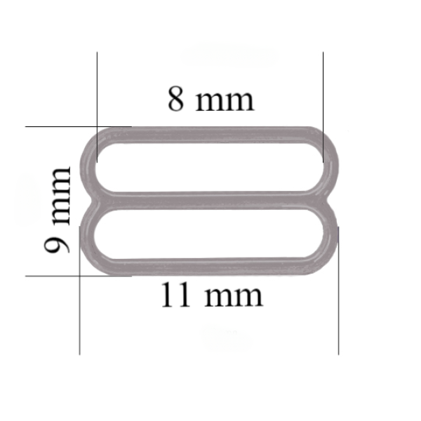 Sliders for bra 8 mm, Seagull color – 1000 pcs